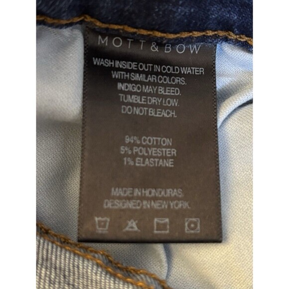 MOTT & BOW Women's Boyfriend Jeans 29x32 Straight Leg Medium Wash Denim Mid Rise - Picture 8 of 11
